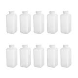 Aicosineg 10 Garrafas De Plástico De 240 Ml Garrafas Quadradas De Reagentes Recipientes De Armazenamento De Líquidos Frascos De Reagentes Químicos De Laboratório Frascos De Armazenamento De