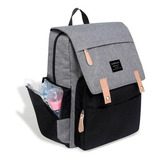 Aiebao Bolsa Mochila Maternidade Land Luxury Preto Cinza
