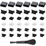 AILOVETECK 36 Peças 6 USB C Kit De Plugues De Capa Antipoeira Para IPhone Protetor De Porta Micro USB Macio De Silicone Capa Protetora Antipoeira Para Portas USB A Micro USB Tipo C 36 Peças 
