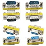 AIMHDUTY RS232 Trocador De Gênero Serial Pacote Com 8 Pinos DB9 Macho Para Macho E Fêmea Para Conector De Acoplador Adaptador Para Cabo Serial RS232