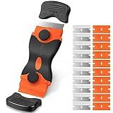 Ainiv Raspador De Lâmina De Barbear Ferramenta Raspadora 2 Em 1 Com 10 Lâminas De Metal E 10 Peças De Lâminas De Plástico Raspador De Lâmina De Limpeza Multifuncional Para Decalques Adesivos 