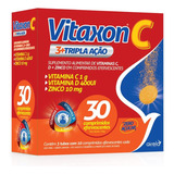 Airela Vitaxon C 3 Tripla Ação Sabor Laranja 30 Comprimidos