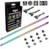 Airgoo Fita De LED Para PC RGB Endereçável NEON Fita ARGB Magnética Arco íris Difusa De 5 X 39 9 Cm Para Sincronização Aura De 3 Pinos De 5 V Fusão Gigabyte RGB Sincronização De Luz Mística MSI