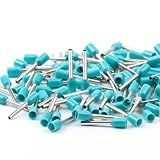 AIRIC 1000 Pcs Ul Listed 24 Awg Virolas Conectores De Fio Padrão Din Crimp Copper Virola Terminais Fiação Conector Elétrico 24 Ga Nylon Isolado Pin Cabo Terminal 24 Gauge Turquesa