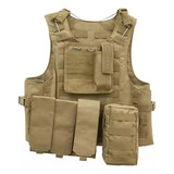 Airsoft Colete Tático Completo Tan Coyote