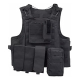 Airsoft Colete Tático Octos Preto Completo Ntk