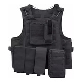 Airsoft Colete Tático Octos Preto Completo Ntk