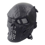 Airsoft Proteção Máscara Toda Face Rígida Skull Caveira