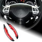 AIRSPEED Extensões De Câmbio De Volante De Fibra De Carbono Capa De Câmbio Acessórios De Acabamento Interior Para Mitsubishi Lancer Outlander ASX Eclipse Cross Preto 