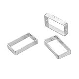 Airssory 20 Peças De Moldura De Contas De Metal De Latão Com Espaçador Em Branco Retangular Perfurado Duplo Para Colar De Pulseira Fabricação De Joias DIY 15 X 8 Mm