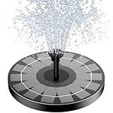 AISITIN Bomba De Fonte Solar Bomba De Fonte De água Alimentada Por Energia Solar De 2 5 W De 16 Cm Com 6 Bocais Fonte Flutuante Solar Para Jardim Lagoas Tanque De Peixe Ao Ar Livre E Aquário