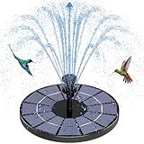 AISITIN Bomba Solar De Fonte De 3 5 W Fonte Flutuante De Bomba De Água Solar Incorporada De 1500 MAh Com 6 Bocais Para Banho De Pássaro Tanque De Peixe Tanque Ou Bomba De Aerador Solar Para Decoração De Lagos Ou Jardim 