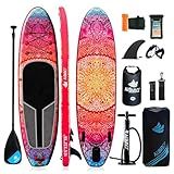 AISUNSS Pranchas Infláveis De Stand Up Paddle Com Acessórios De Prancha De SUP Premium Bolsa Seca Impermeável De 10 L Design Amplo E Estável Deck Confortável Antiderrapante Para Jovens E Adultos