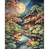 Ajepon Kit De Pintura De Paisagem Por Números Kits De Pintura Por Números Para Adultos Cenários Adultos Kits De Pintura Por Números Em Tela Sem Moldura Pintura A óleo Tintas Acrílicas Para