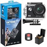 AKASO Câmera De Ação EK7000 4K30FPS 20MP Ultra HD Câmera Subaquática 170 Graus Grande Angular 98FT à Prova D água Suporta Microfone Externo