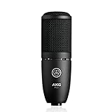 AKG Microfone De Gravação De Uso Geral P120 De Alto Desempenho Qualidade De Estúdio Diafragma Grande Altamente Versátil Design Robusto E Robusto Preto