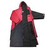 Akida Kids Roupão Parca De Natação Superdimensionada Impermeável Para Surfe Poncho De Surfe Casaco Quente Toalha De Troca De Roupa De Mergulho De Secagem Rápida Vermelho Preto PP