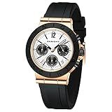 AKNIGHT Relógio Masculino Com Cronógrafo Quartzo Relógio De Pulso Clássico Moderno à Prova D água Com Data Elegante Presente Dourado Cronógrafo