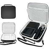Akouta Capa Rígida De Armazenamento Para Impressora Fotográfica Colorida Sem Fio Canon Selphy CP1300 CP1500 CP1200 Adequada Para Ambientes Externos E Viagens Preto 