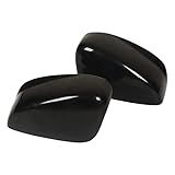 Akozon 1 Par De Tampas De Espelho Retrovisor Preto Brilhante De Reposição Para Porta Lateral Para Espelhos Retrovisores