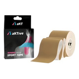 Aktive Tape Bandagem Elástica Aktive Sport Fita Kinésio Cor Bege