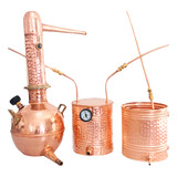 Alambique De Cobre Puro 50 Litros Retificador Thumper 5 Lt