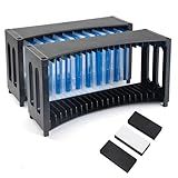 Alavisxf Xx Rack De Armazenamento De DVD- Pacote Com 2 Organizadores Empilháveis De Armazenamento De DVD ABS Pode Conter 40 Capas Finas De Joias- Suporte Organizador De DVD Para Casa- Escritório- Sala