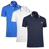 Albert Morris Pacote Com 4 Camisetas Polo Masculinas Listradas De Manga Curta Pacote Trident XGG