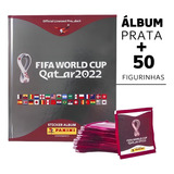 Album Copa Do Mundo 2022 Capa Dura Prata Panini Limitado 50 Figurinhas Sem Repetição