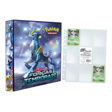 Album Pasta Fichário Pokemon Com 10 Folhas Forças Temporais