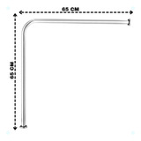 Alça Barra De Apoio Corrimão Suporte Idosos Banheiro Vaso 90 L 65x65 Cm