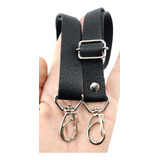 Alça Chic 2cm Preta Poliéster Para Bolsa Transversal Prata