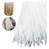 Alça Cordão Sacola Branco Ponteira Acetato 35cm 100 Unidades