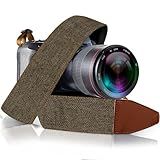 Alça De Câmera Jeans Marrom Jeans Real Para Câmera DSLR Alça Universal Alça De Câmera De Ombro De Pescoço Para Câmera Digital Canon Nikon Fujifilm Melhor Meia Para Fotógrafos