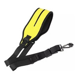 Alça De Ombro Neoprene Amarelo Câmera Dslr Engate Rápido