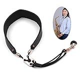 Alça De Pescoço Ajustável Para Saxofone Cinta De Couro Para Saxofone Gancho De Metal Para Tenor Soprano Alto Saxofones Clarinete