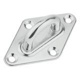 Alça Em Aço Inox 6mm Modelo Diamante Com 4 Furos Iates Barcos Lanchas Veleiros Seavix No Mar Alça Multiuso Ideal Para Prender Amarrar Cabos Cordas Redes Cadeiras Descanso