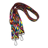 Alça Estampada Colorida De Bolsa Transversal Nova Ref 204