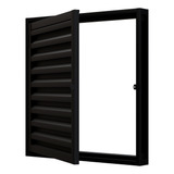 Alçapão Preto Porta De Aço Abrigo Laje Portinhola 60x60cm