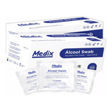 Alcool Swab 100un Lenço Umedecido Assepsia Saches 70 Medix