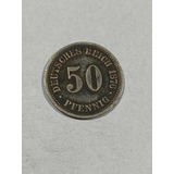 Alemanha Moeda De Prata 50 Pfennig 1876 B