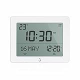 ALFAJR Relógio Azan CF-19 Branco - Athan Automático Cinco Vezes Em 5 Vozes Diferentes - Manual Simplificado Para Cidades Dos EUA -Zoon- -Branco-