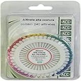 Alfinete Alta Costura C Cabeça Plástica Colorida 38mm 8 Cores Blister C 240 Unidades ACC