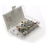 Alfinete Cabeça De Vidro Resistente Colorido Alinhava 100und
