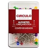Alfinete Círculo Com Cabeça Redonda Colorida 80 Alfinetes
