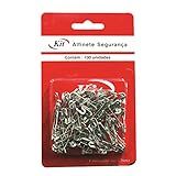 Alfinete De Segurança- Kit- N-0- Aço Niquelado- Blister Com 100