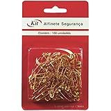 Alfinete De Segurança- Kit- Nº0- Dourado- Cartela Com 100