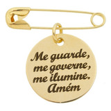 Alfinete Infantil Anjo Da Guarda Folheado Ouro Semi Joias