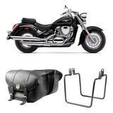 Alforge Couro 48 Litros Afastador Suzuki M800 1500 Boulevard