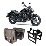 Alforge Lateral 20 Litros Marrom Afastador Vulcan S 650